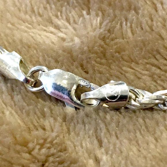 Vintage Sterling Silver Braided Rope Bracelet - Picture 3 of 8